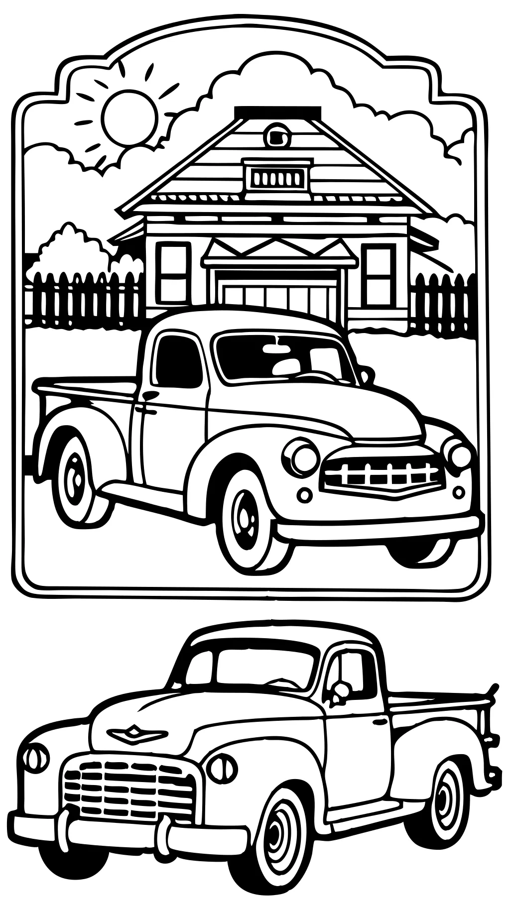 coloring pages of old trucks